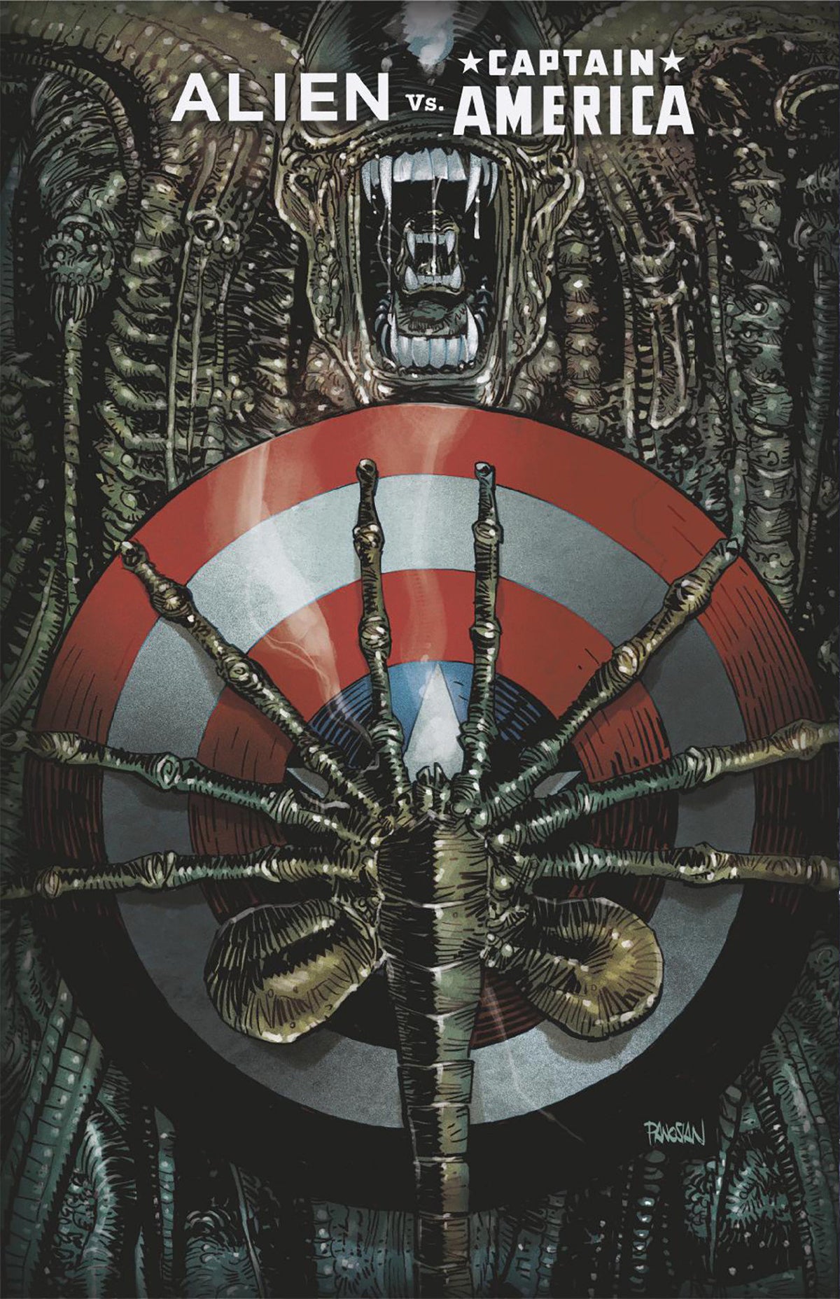 Stock Photo of Alien vs. Captain America #1 Dan Panosian Foil Variant Marvel Comics Comics sold by Stronghold Collectibles of Acadiana Lafayette, LA