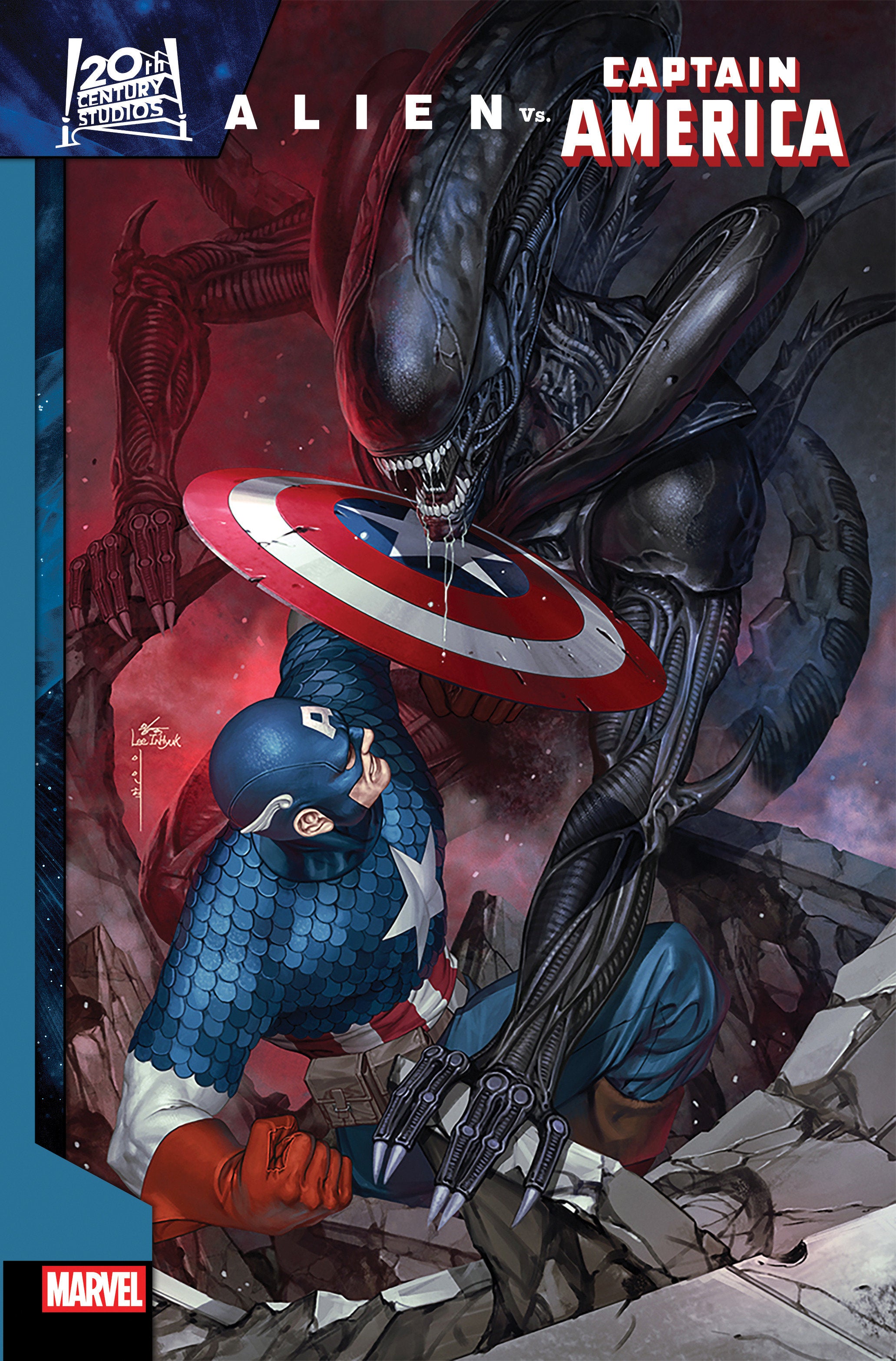 Stock Photo of Alien vs. Captain America #1 Inhyuk Lee Variant Marvel Comics Comics sold by Stronghold Collectibles of Acadiana Lafayette, LA