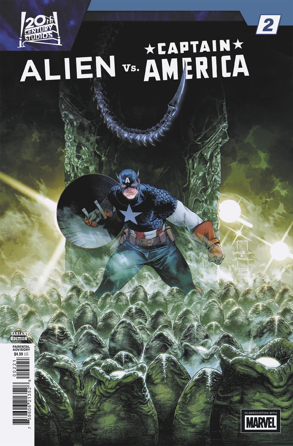 Stock Photo of  Alien vs. Captain America #2 Diazalpizar Variant Marvel Comics Comics sold by Stronghold Collectibles of Acadiana Lafayette, LA