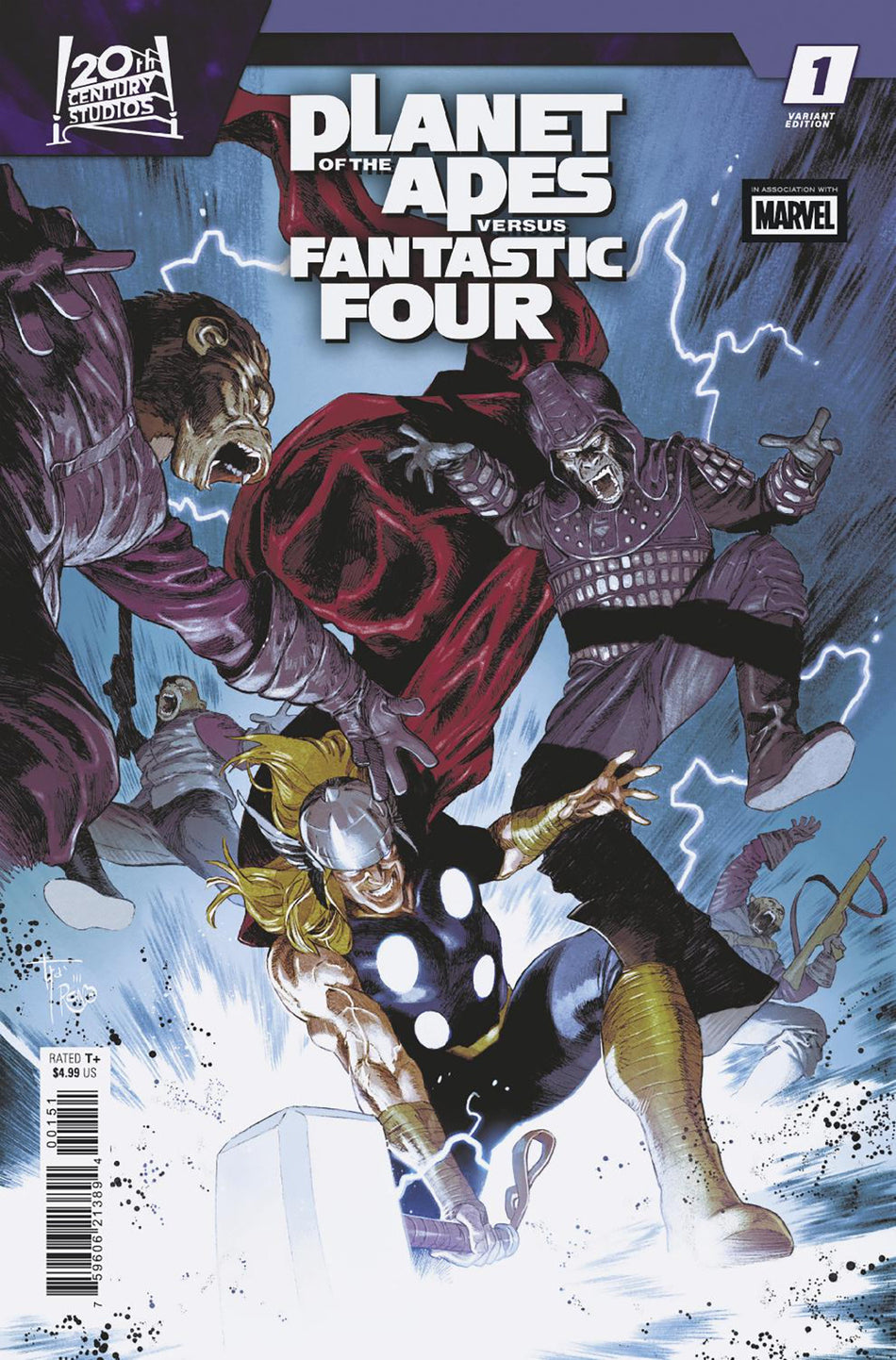 Stock Photo of  Planet Of The Apes vs. Fantastic Four #1 Francesco Mobili Versus Variant Marvel Comics Comics sold by Stronghold Collectibles of Acadiana Lafayette, LA