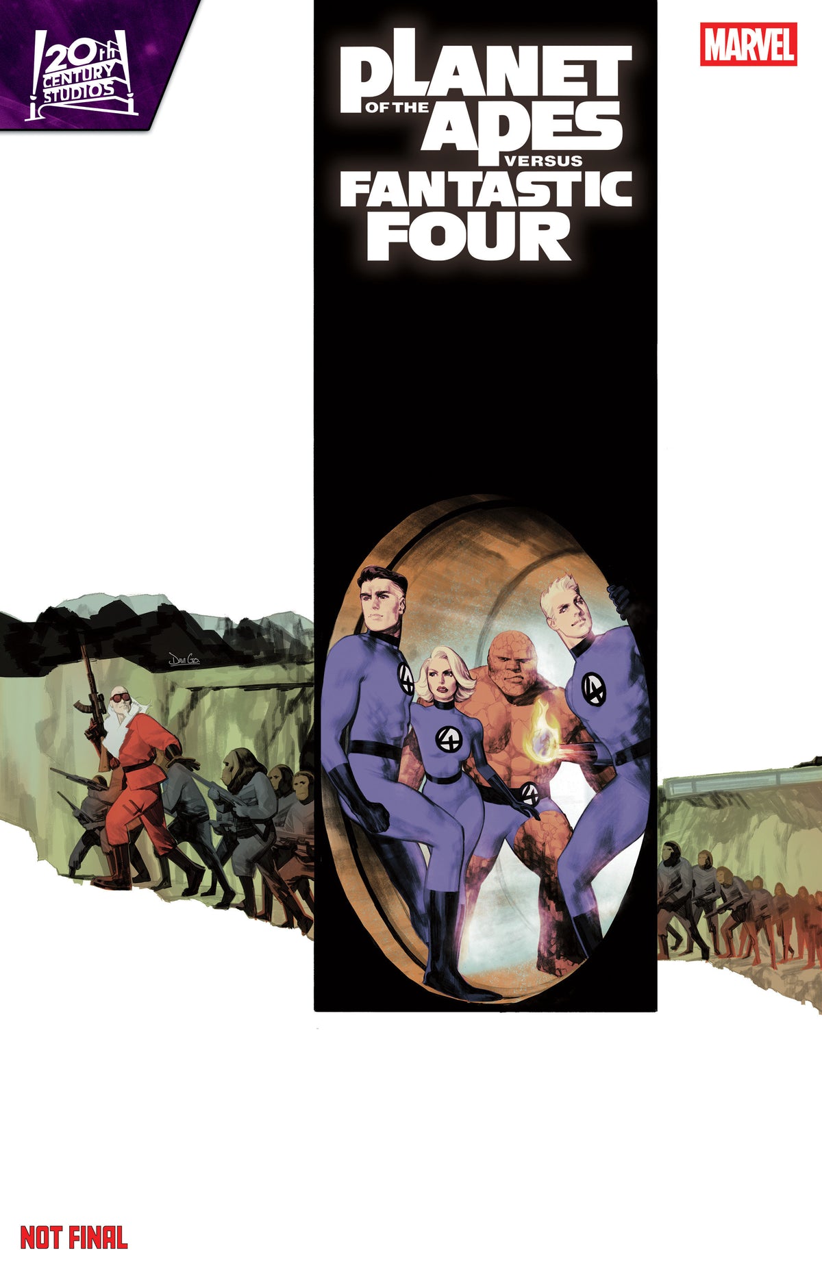 Stock Photo of  Planet Of The Apes vs. Fantastic Four #2 Davi Go Movie Homage Variant Marvel Comics Comics sold by Stronghold Collectibles of Acadiana Lafayette, LA