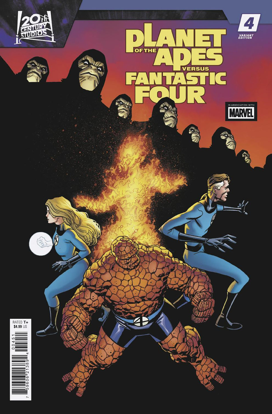 Stock Photo of  Planet Of The Apes vs. Fantastic Four #4 Mike Hawthorne Variant Marvel Comics Comics sold by Stronghold Collectibles of Acadiana Lafayette, LA