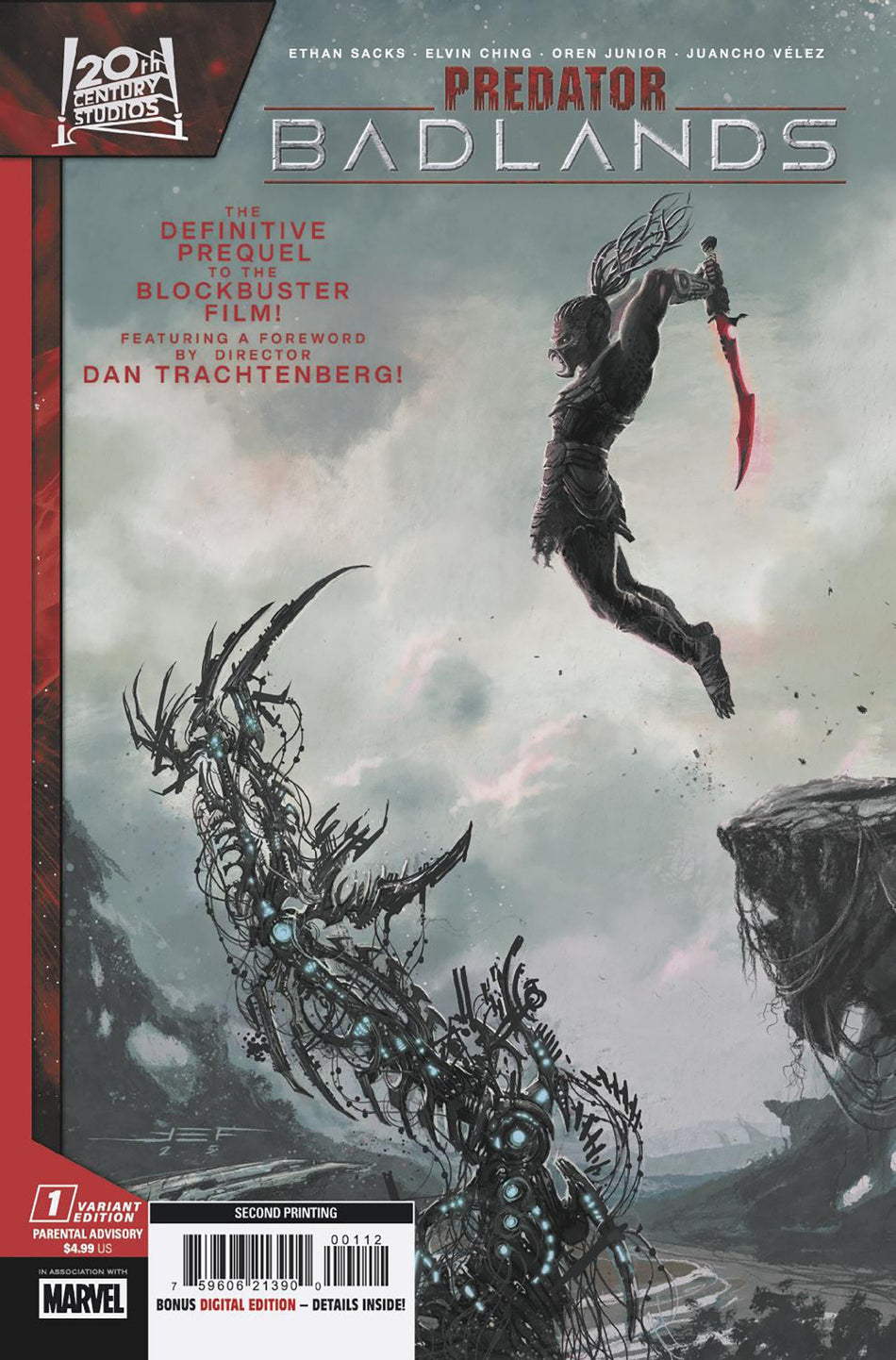 Stock Photo of  Predator: Badlands #1 Juan Ferreyra 2nd Printing Variant Marvel Comics Comics sold by Stronghold Collectibles of Acadiana Lafayette, LA