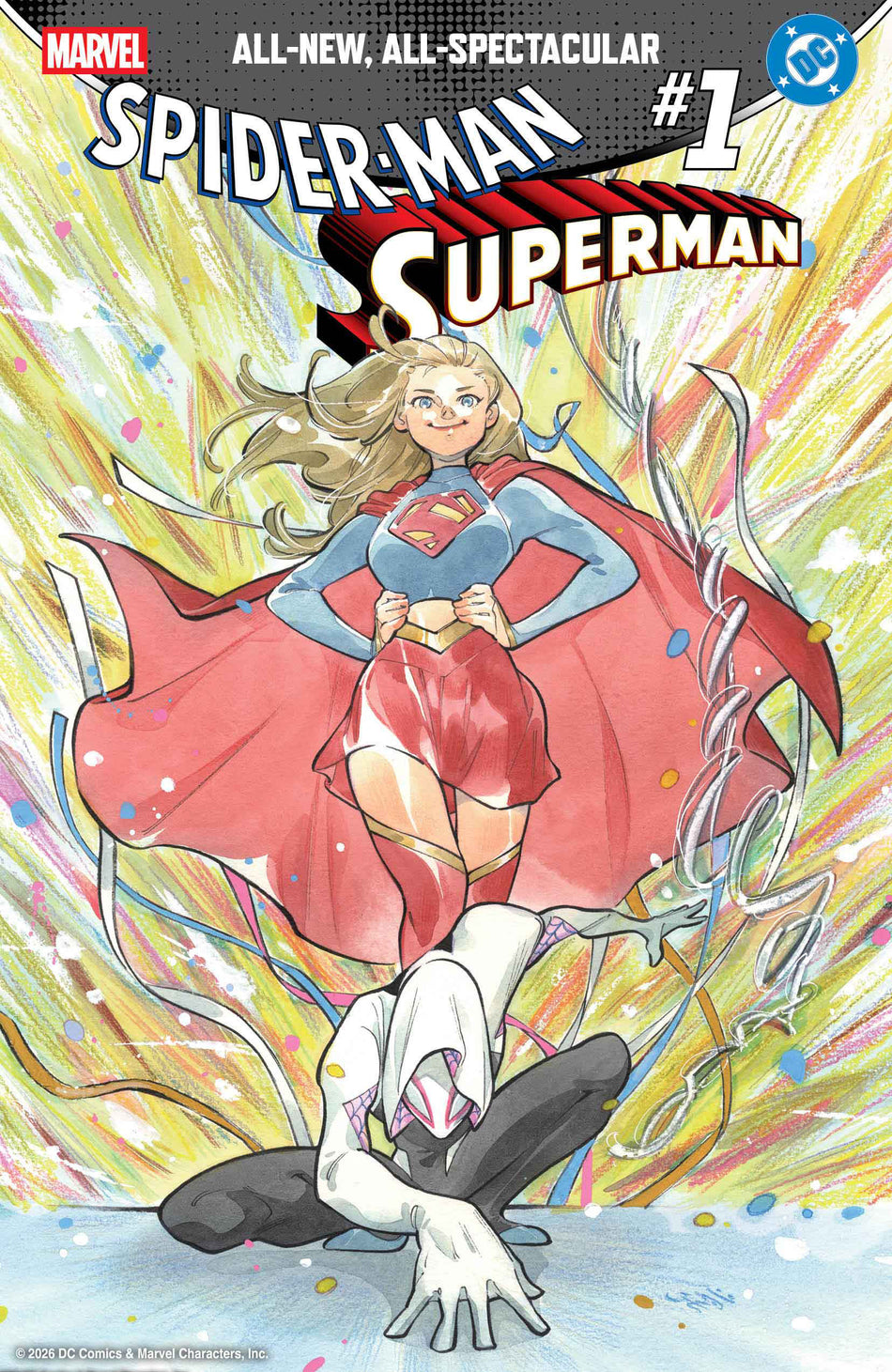 Stock Photo of  Marvel/DC: Spider-Man/Superman #1 Peach Momoko Variant Marvel Comics Comics sold by Stronghold Collectibles of Acadiana Lafayette, LA
