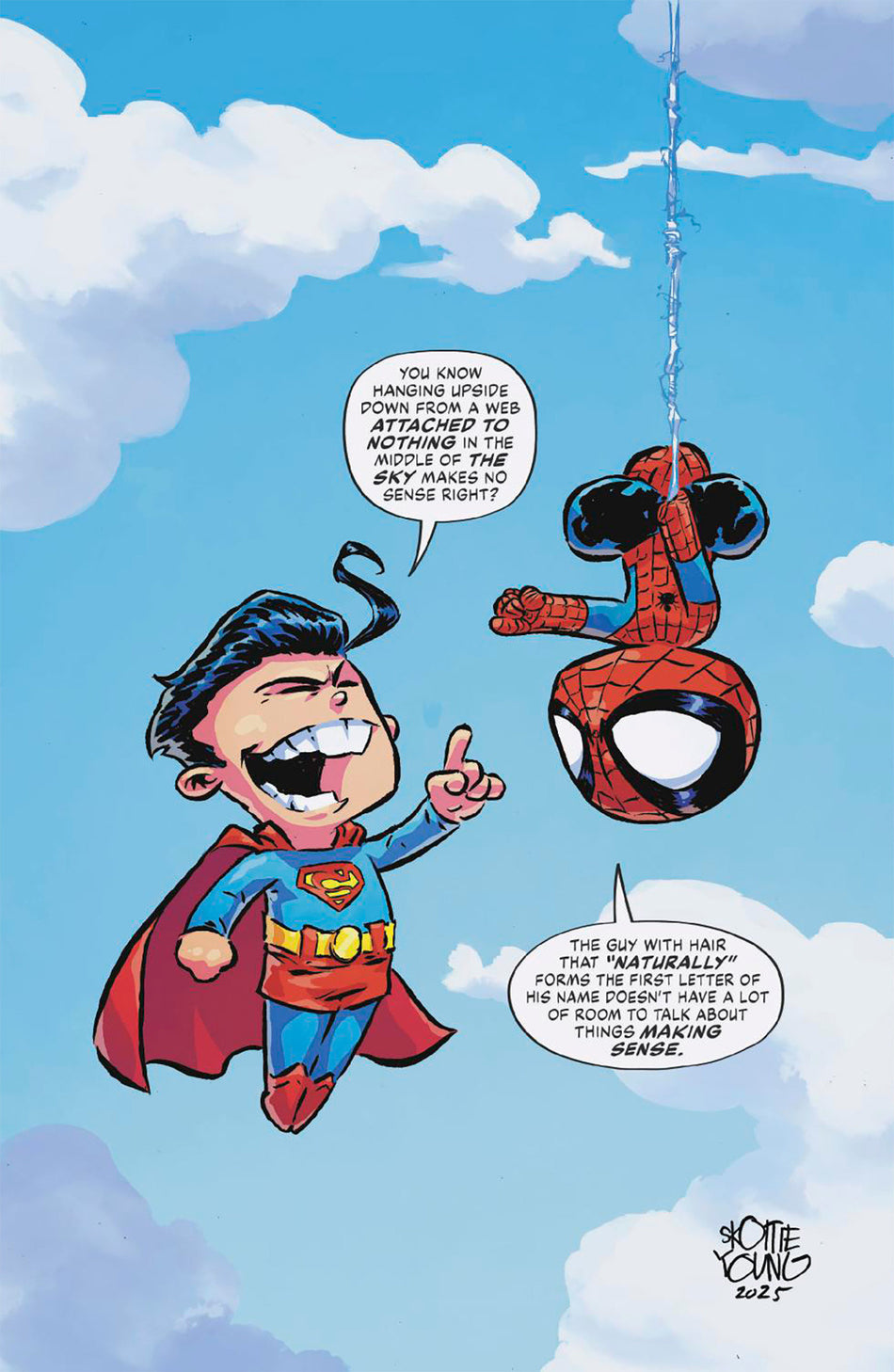 Stock Photo of  Marvel/DC: Spider-Man/Superman #1 Skottie Young Full Art Variant Marvel Comics Comics sold by Stronghold Collectibles of Acadiana Lafayette, LA