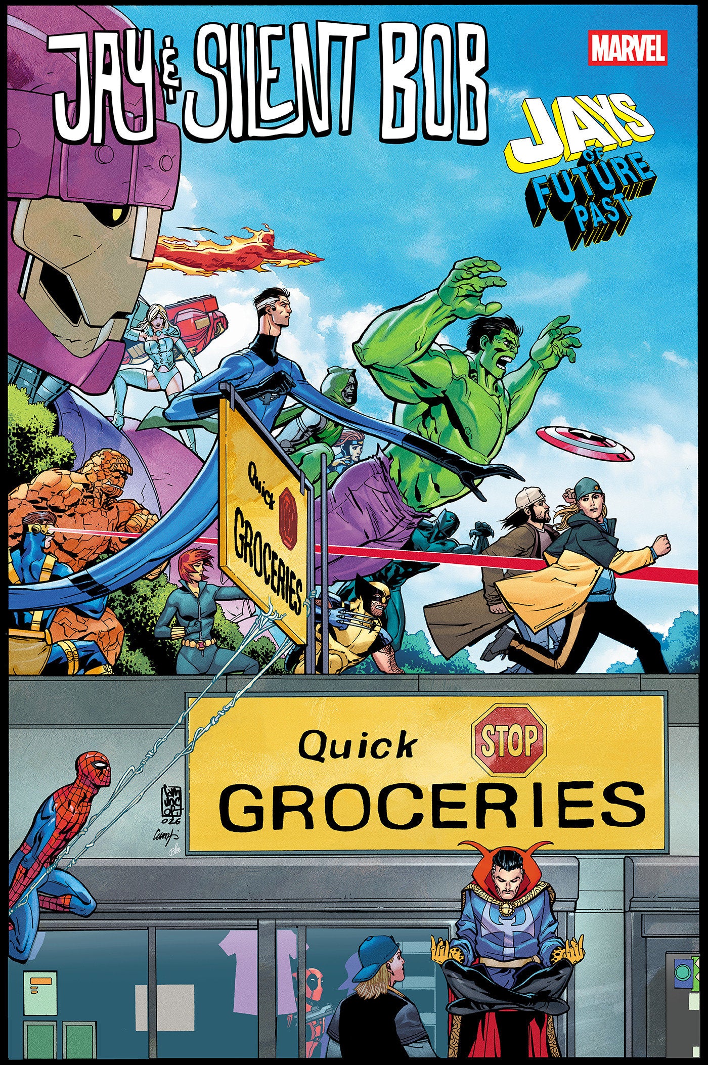 Stock Photo of  Jay & Silent Bob: Jays Of Future Past #1 Giuseppe Camuncoli 1:25 Variant Marvel Comics Comics sold by Stronghold Collectibles of Acadiana Lafayette, LA