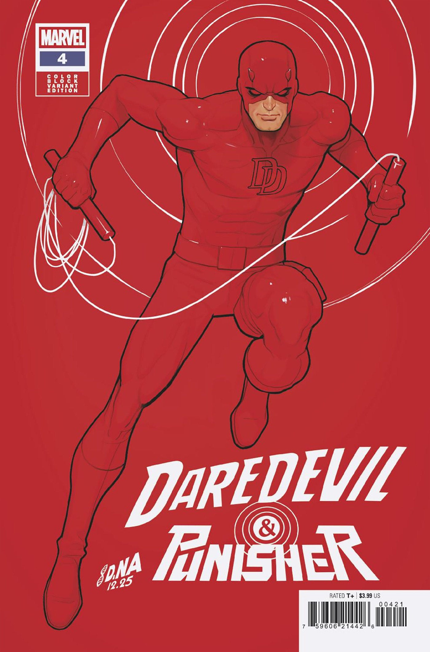 Stock Photo of  Daredevil/Punisher: The Devil's Trigger #4 David Nakayama Color Block Red Variant Marvel Comics Comics sold by Stronghold Collectibles of Acadiana Lafayette, LA