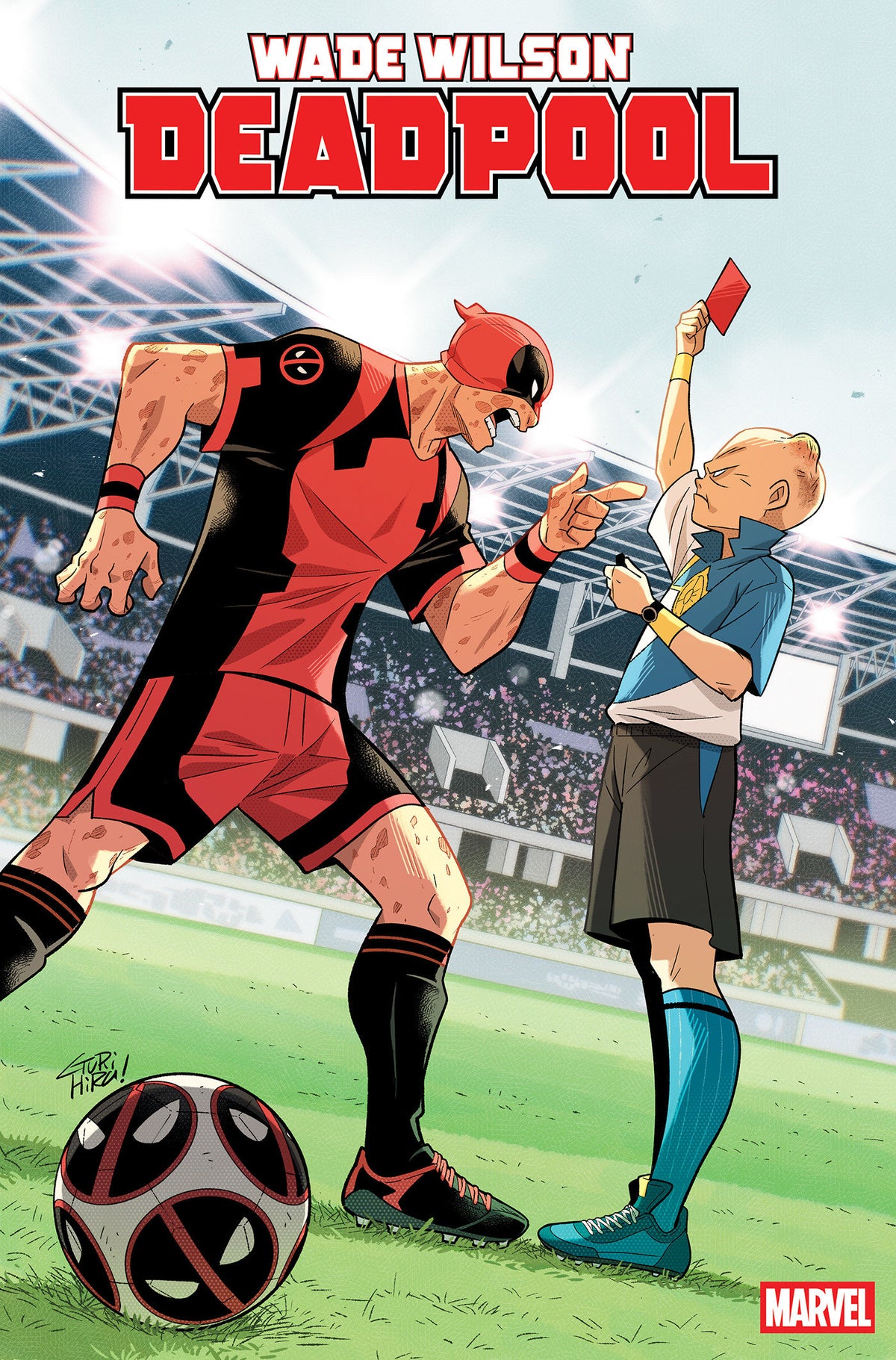 Stock Photo of  Wade Wilson: Deadpool #5 Gurihiru Marvel Soccer Variant Marvel Comics Comics sold by Stronghold Collectibles of Acadiana Lafayette, LA