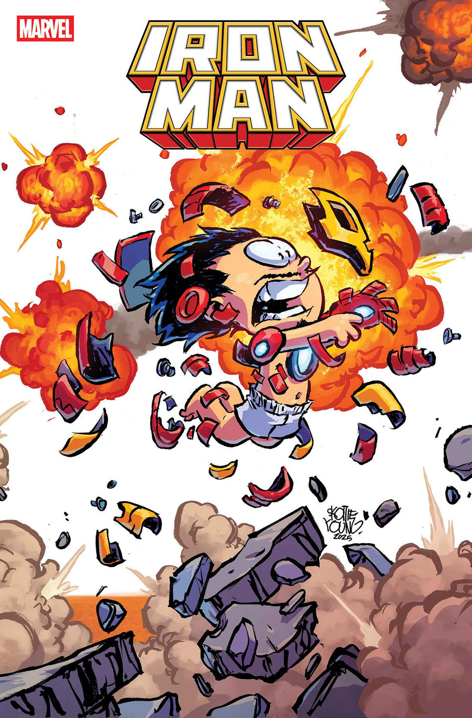 Stock Photo of  Iron Man #4 Skottie Young 4 Part Connecting Variant Marvel Comics Comics sold by Stronghold Collectibles of Acadiana Lafayette, LA