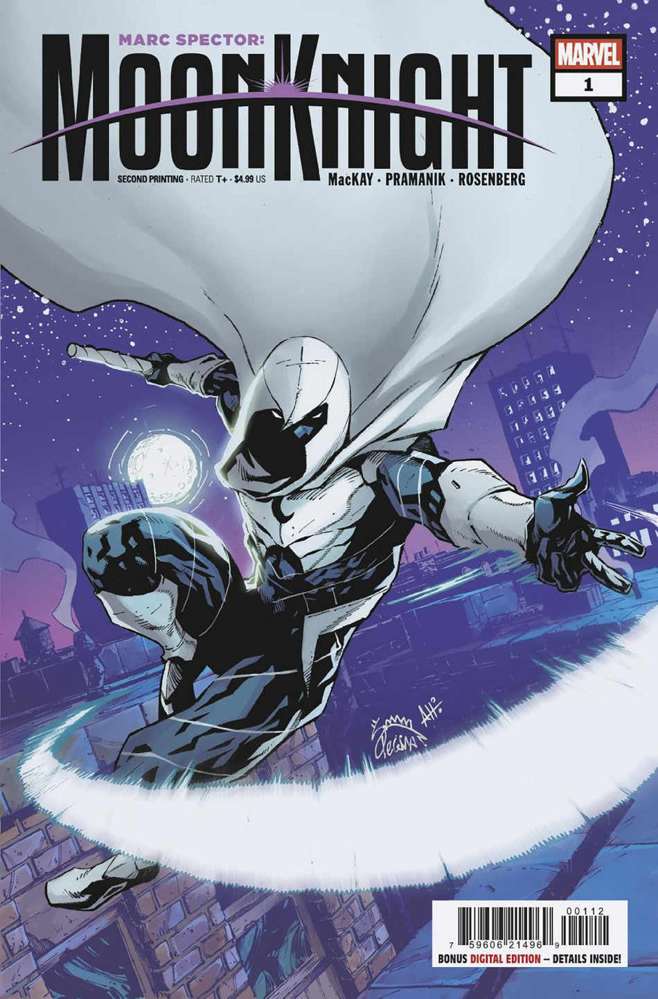 Stock Photo of  Marc Spector: Moon Knight #1 Ryan Stegman 2nd Printing Variant Marvel Comics Comics sold by Stronghold Collectibles of Acadiana Lafayette, LA