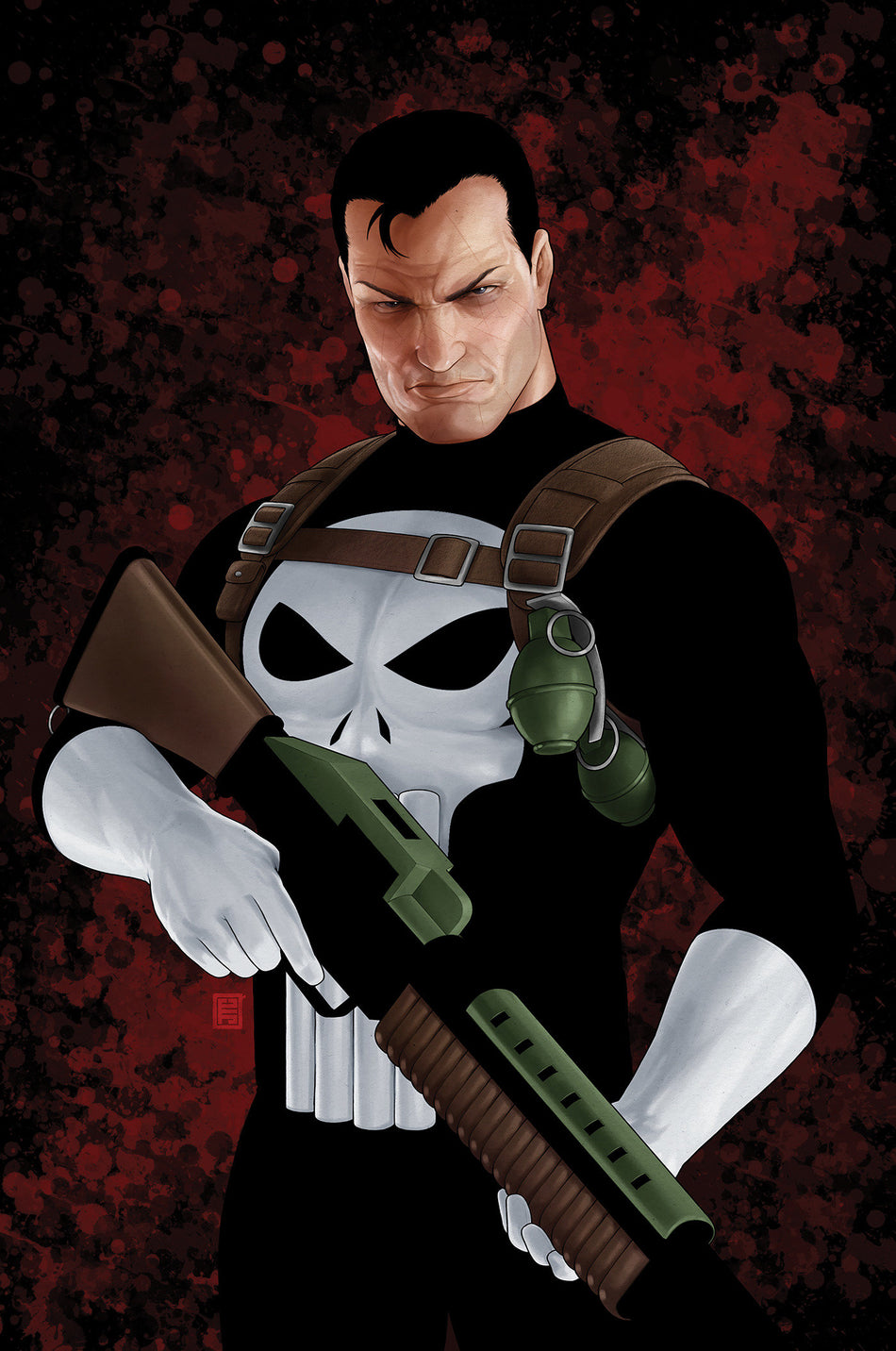 Stock Photo of  Punisher #1 John Tyler Christopher Negative Space Virgin 2nd Printing Variant Marvel Comics Comics sold by Stronghold Collectibles of Acadiana Lafayette, LA