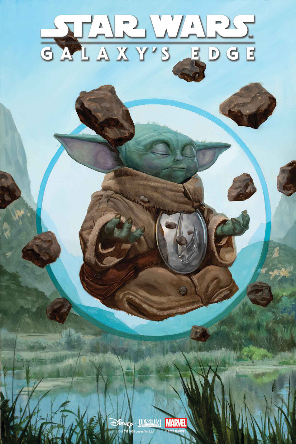 Stock Photo of  Star Wars: Galaxy's Edge Echoes Of The Empire #1 E.M. Gist Mandalorian & Grogu Variant Marvel Comics Comics sold by Stronghold Collectibles of Acadiana Lafayette, LA