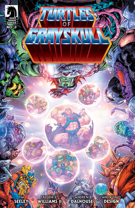Stock Photo of Masters of the Universe/Teenage Mutant Ninja Turtles: Turtles of Grayskull #3 CVR A Freddie E. Williams II Dark Horse Comics sold by Stronghold Collectibles of Acadiana Lafayette, LA