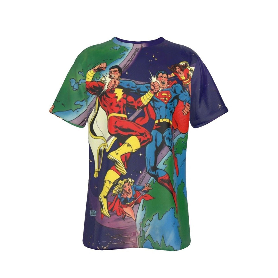 SUPERMAN VS SHAZAM COVER PRINT SHIRT AND TANK TOP