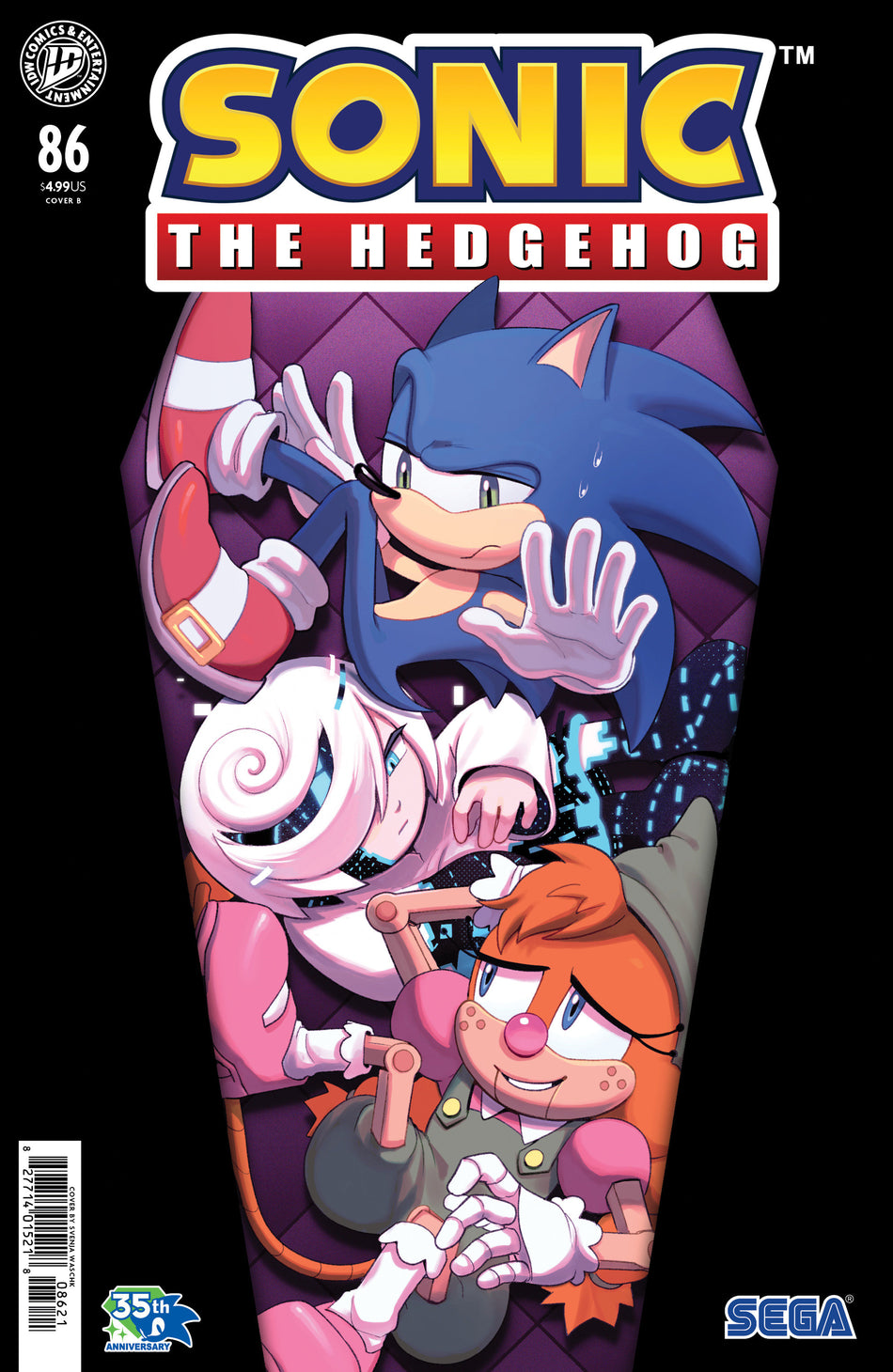 Stock Photo of  Sonic The Hedgehog #86 Variant B (Waschk) IDW Publishing Comics sold by Stronghold Collectibles of Acadiana Lafayette, LA