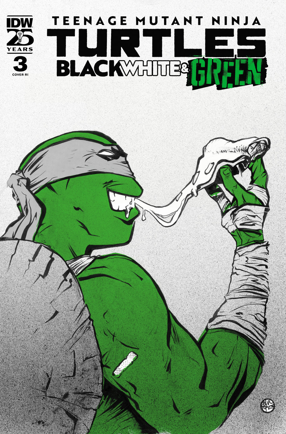 Stock photo of Teenage Mutant Ninja Turtles: Black, White, And Green #3 Variant RI 1:10 Pope Foil Variant IDW Publishing Comics sold by Stronghold Collectibles of Acadiana, Lafayette, Louisiana