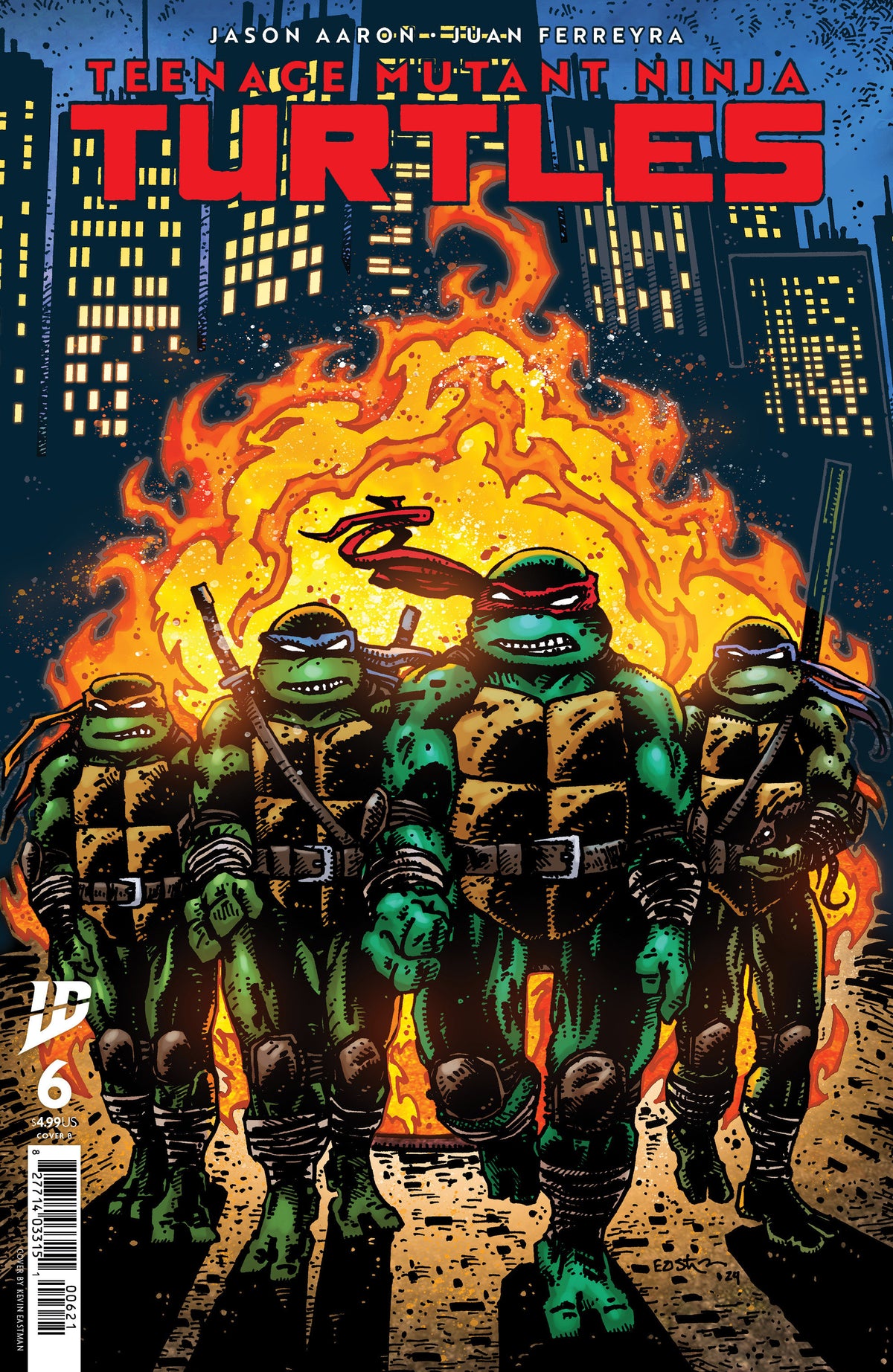 Stock Photo of Teenage Mutant Ninja Turtles #6 Variant B Kevin Eastman IDW Publishing Comics sold by Stronghold Collectibles of Acadiana Lafayette, LA