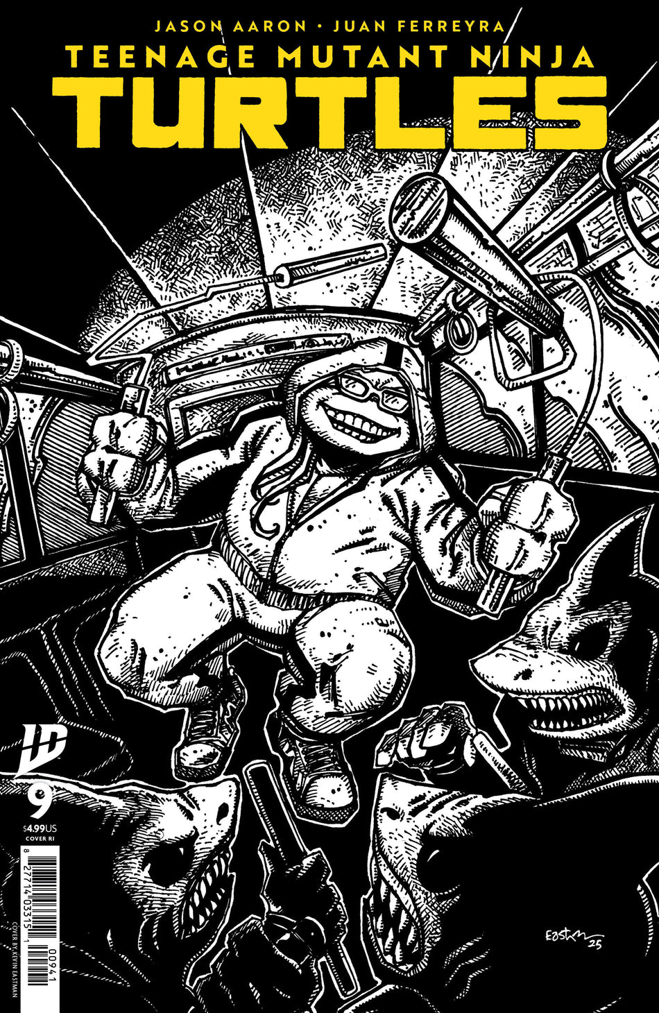 Stock Photo of Teenage Mutant Ninja Turtles #9 1:10 Variant Eastman Black & White IDW Publishing Comics sold by Stronghold Collectibles of Acadiana Lafayette, LA