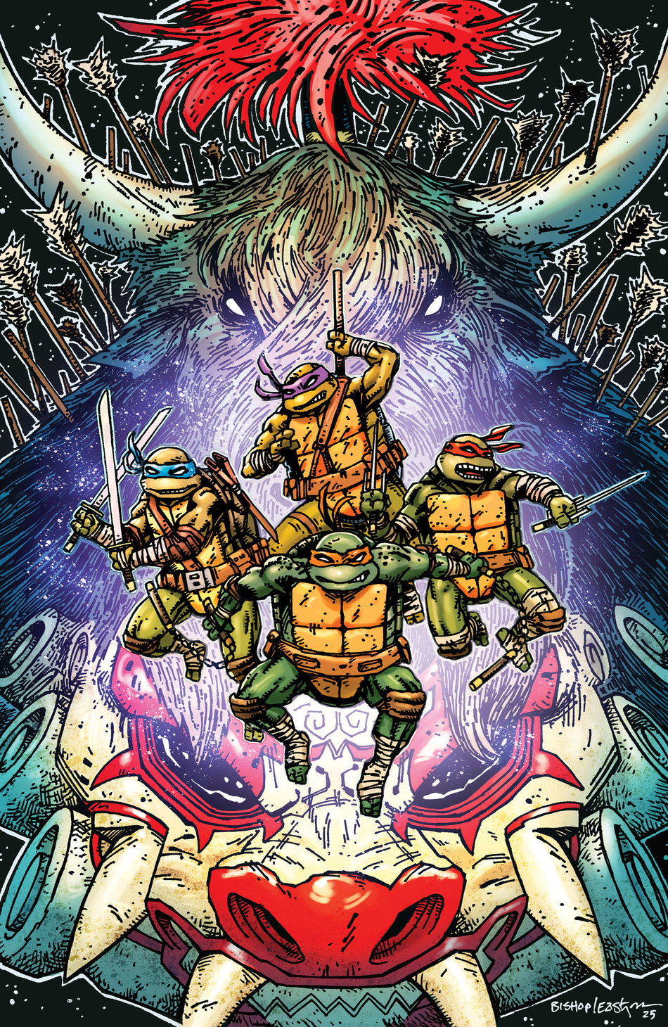 Stock Photo of  Teenage Mutant Ninja Turtles #13 Variant Ri (25) (Eastman & Bishop Full Art) IDW Publishing Comics sold by Stronghold Collectibles of Acadiana Lafayette, LA