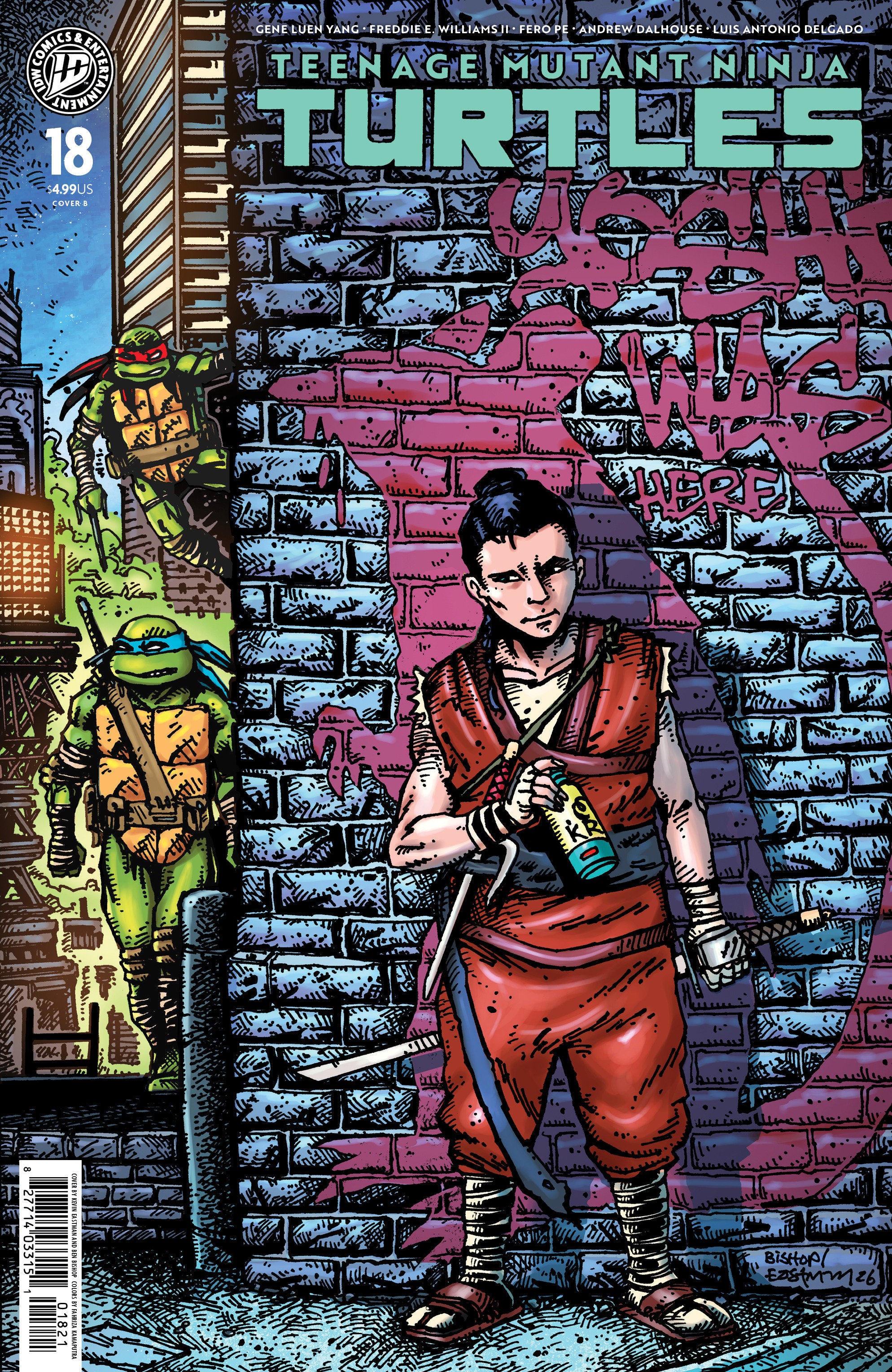 Stock Photo of  Teenage Mutant Ninja Turtles #18 Variant B (Eastman & Bishop) IDW Publishing Comics sold by Stronghold Collectibles of Acadiana Lafayette, LA