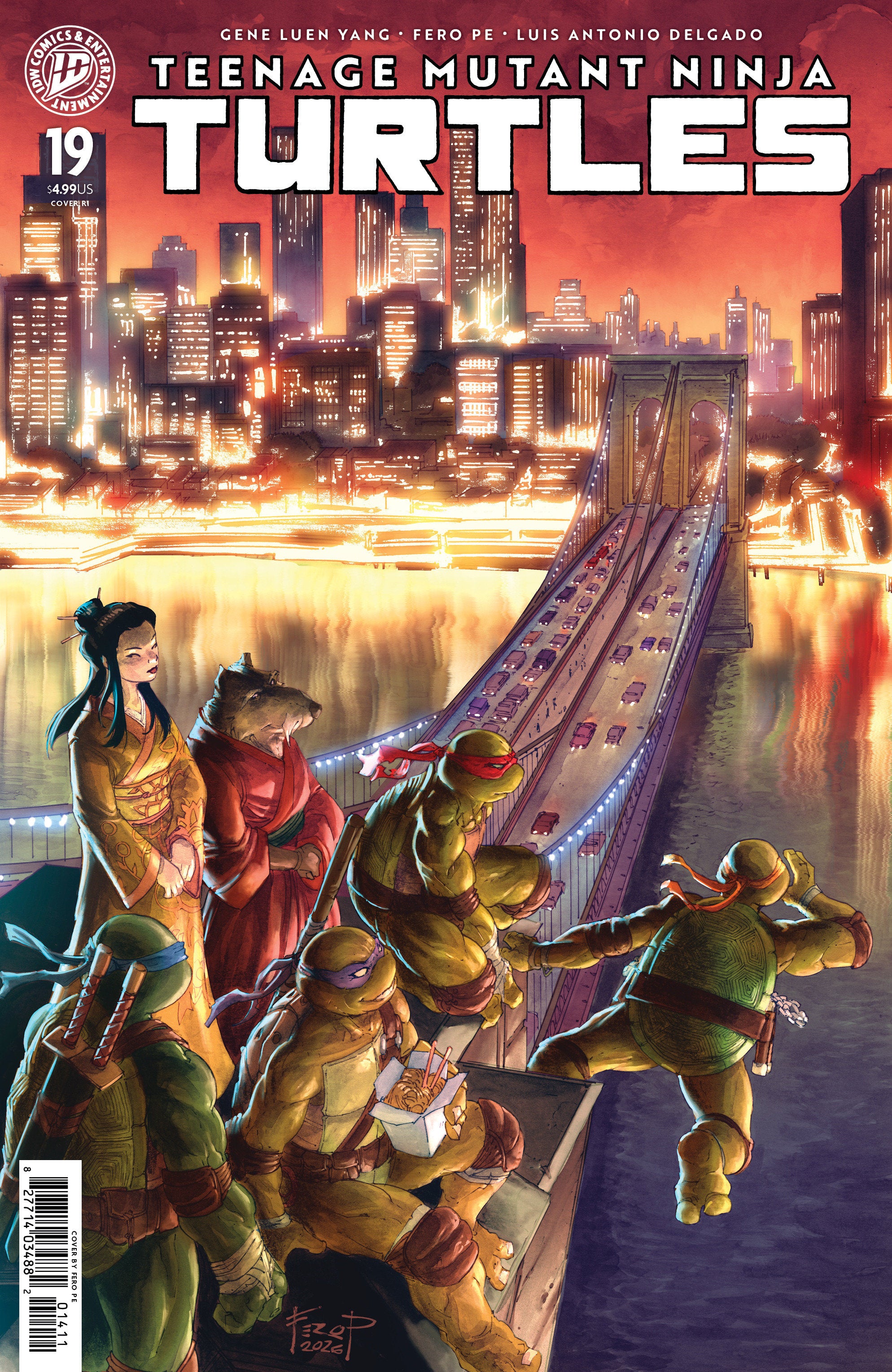 Stock Photo of  Teenage Mutant Ninja Turtles #19 Variant Ri (25) (Pe) IDW Publishing Comics sold by Stronghold Collectibles of Acadiana Lafayette, LA