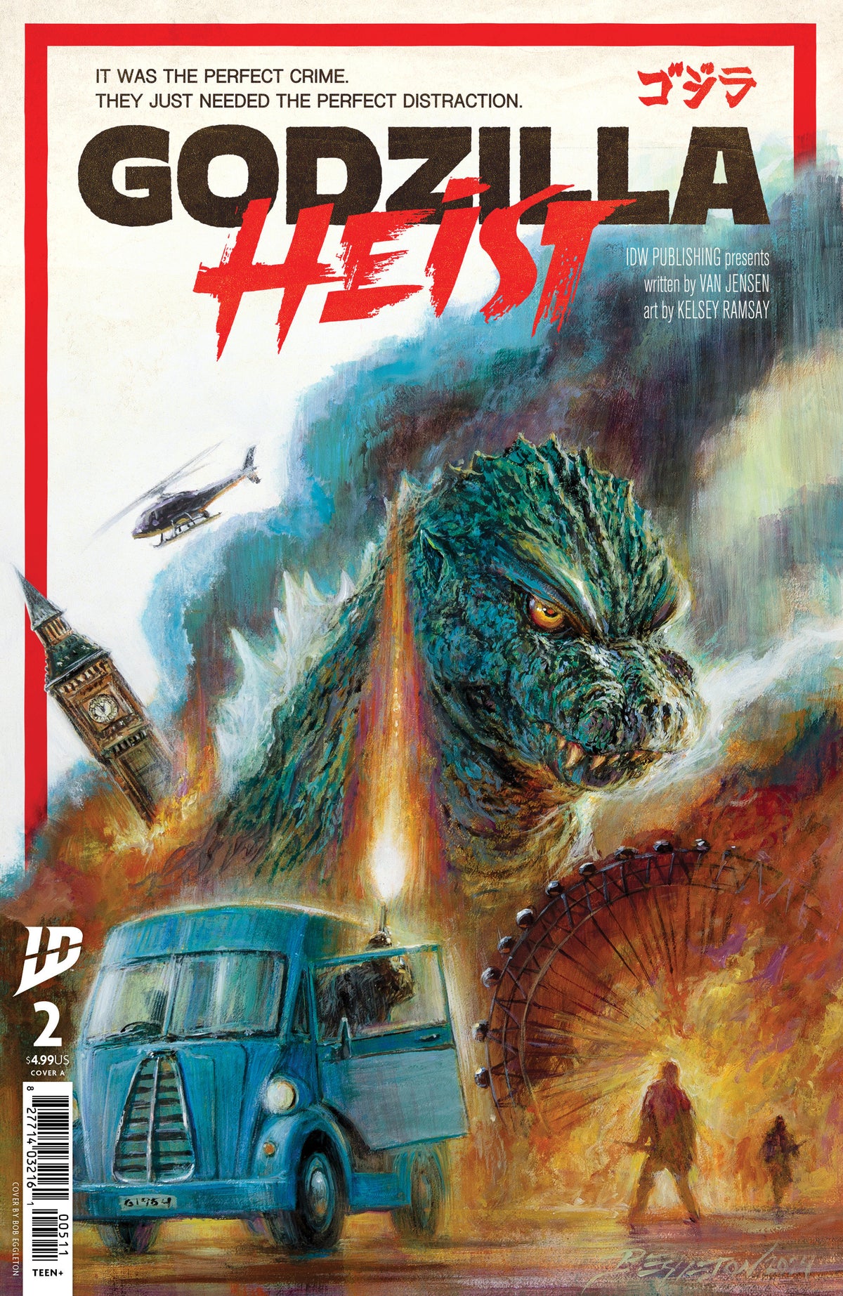 Stock Photo of Godzilla: Heist #2 CVR A Eggleton IDW Publishing Comics sold by Stronghold Collectibles of Acadiana Lafayette, LA