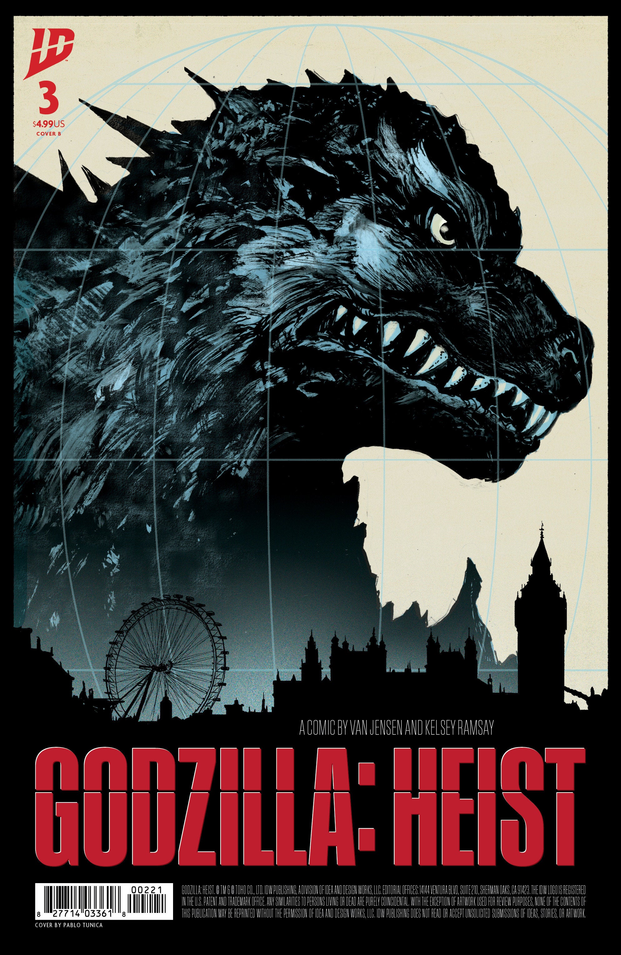 Stock Photo of Godzilla: Heist #3 Variant B Tunica Movie Poster Variant IDW Publishing Comics sold by Stronghold Collectibles of Acadiana Lafayette, LA
