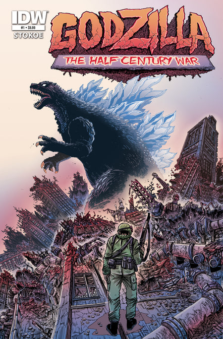Stock Photo of Godzilla 70th Anniversary Foil Classics: Godzilla: The Half-Century War #1 CVR A Stokoe IDW Publishing Comics sold by Stronghold Collectibles of Acadiana Lafayette, LA