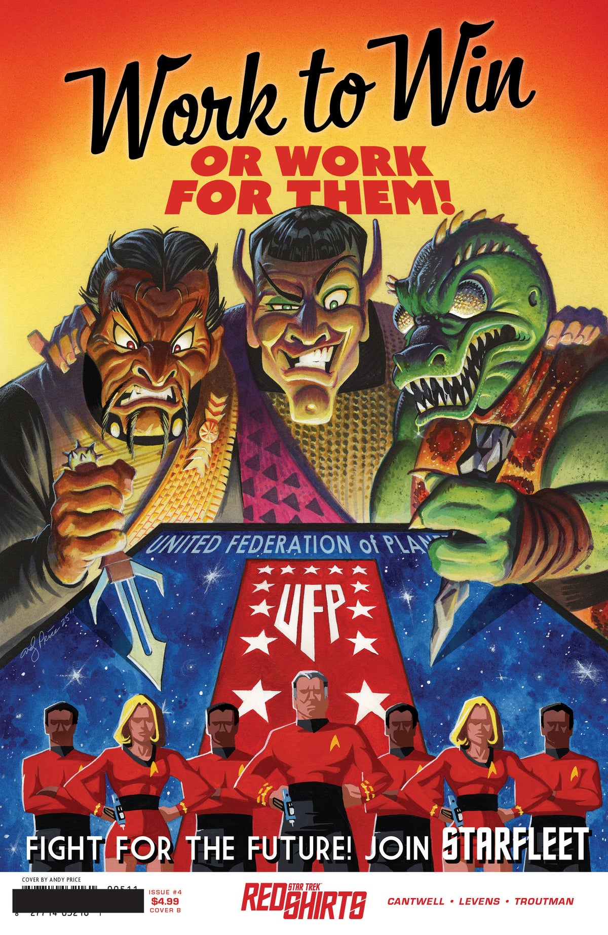 Stock Photo of Star Trek: Red Shirts #4 Variant B (Price Federation Recruitment) IDW Publishing Comics sold by Stronghold Collectibles of Acadiana Lafayette, LA