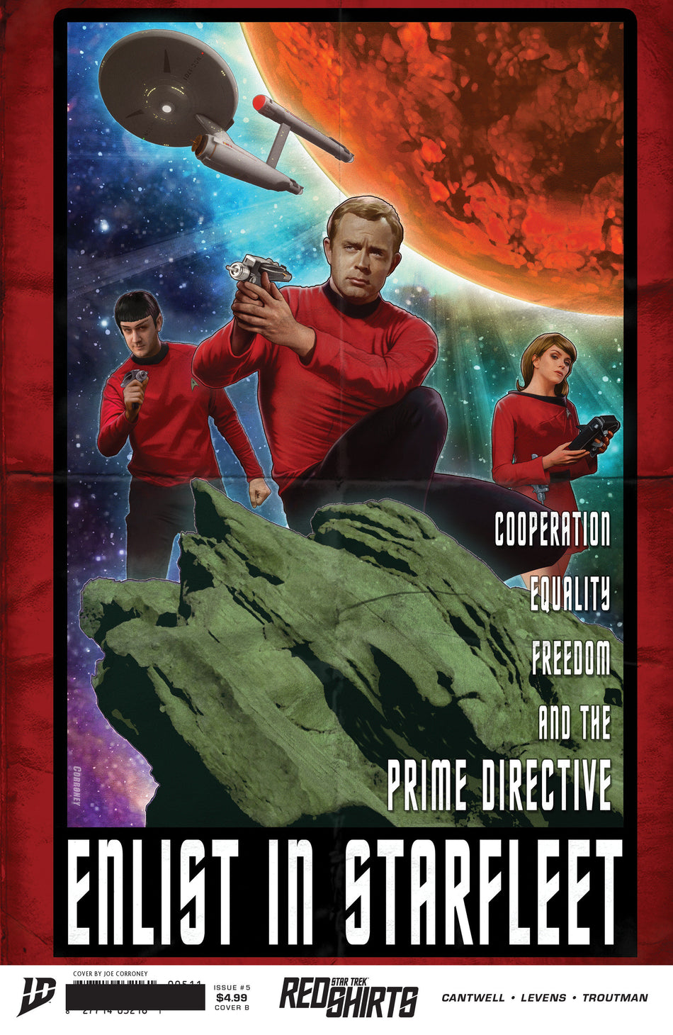 Stock Photo of  Star Trek: Red Shirts #5 Variant B (Corroney Federation Recruitment) IDW Publishing Comics sold by Stronghold Collectibles of Acadiana Lafayette, LA