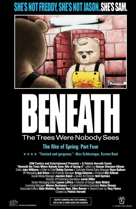 Stock Photo of Beneath the Trees Where Nobody Sees: Rite of Spring #4 Variant B Fleecs Movie Homage Cover IDW Publishing Comics sold by Stronghold Collectibles of Acadiana Lafayette, LA