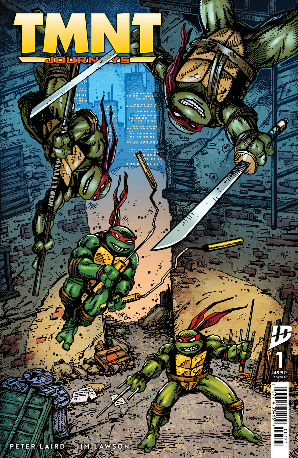 Stock Photo of Teenage Mutant Ninja Turtles: Journeys #1 Variant B Kevin Eastman IDW Publishing Comics sold by Stronghold Collectibles of Acadiana Lafayette, LA