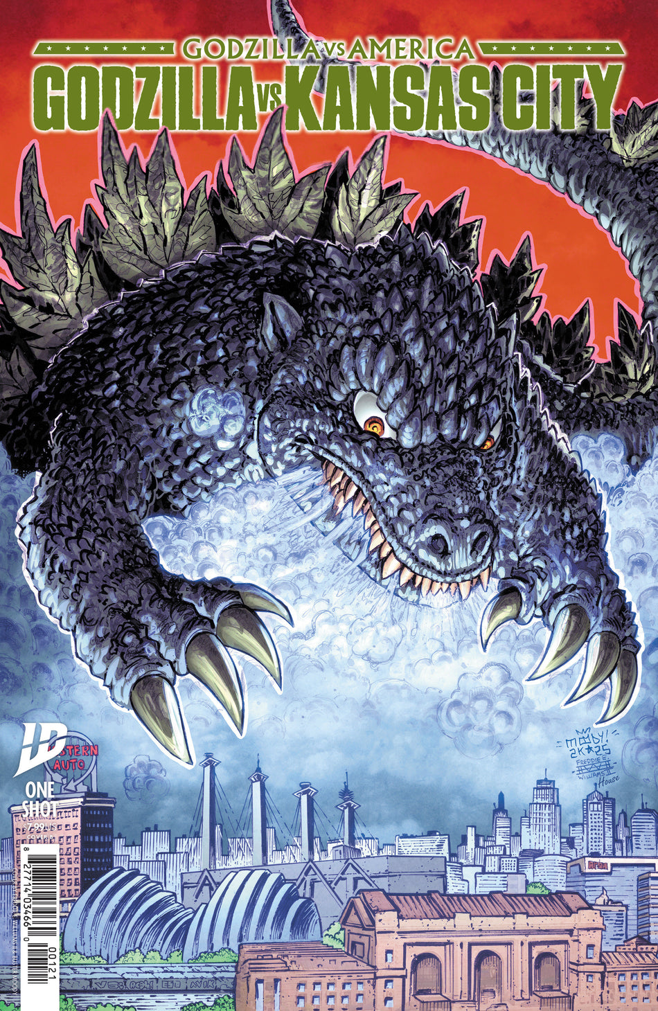 Stock Photo of Godzilla vs. America: Kansas City Variant B Moody & Williams II IDW Publishing Comics sold by Stronghold Collectibles of Acadiana Lafayette, LA