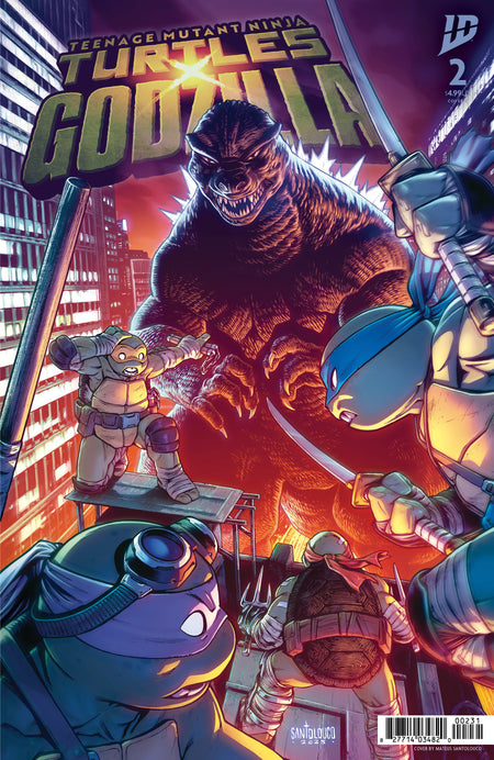 Stock Photo of  Teenage Mutant Ninja Turtles X Godzilla #2 Variant C (Santolouco) IDW Publishing Comics sold by Stronghold Collectibles of Acadiana Lafayette, LA