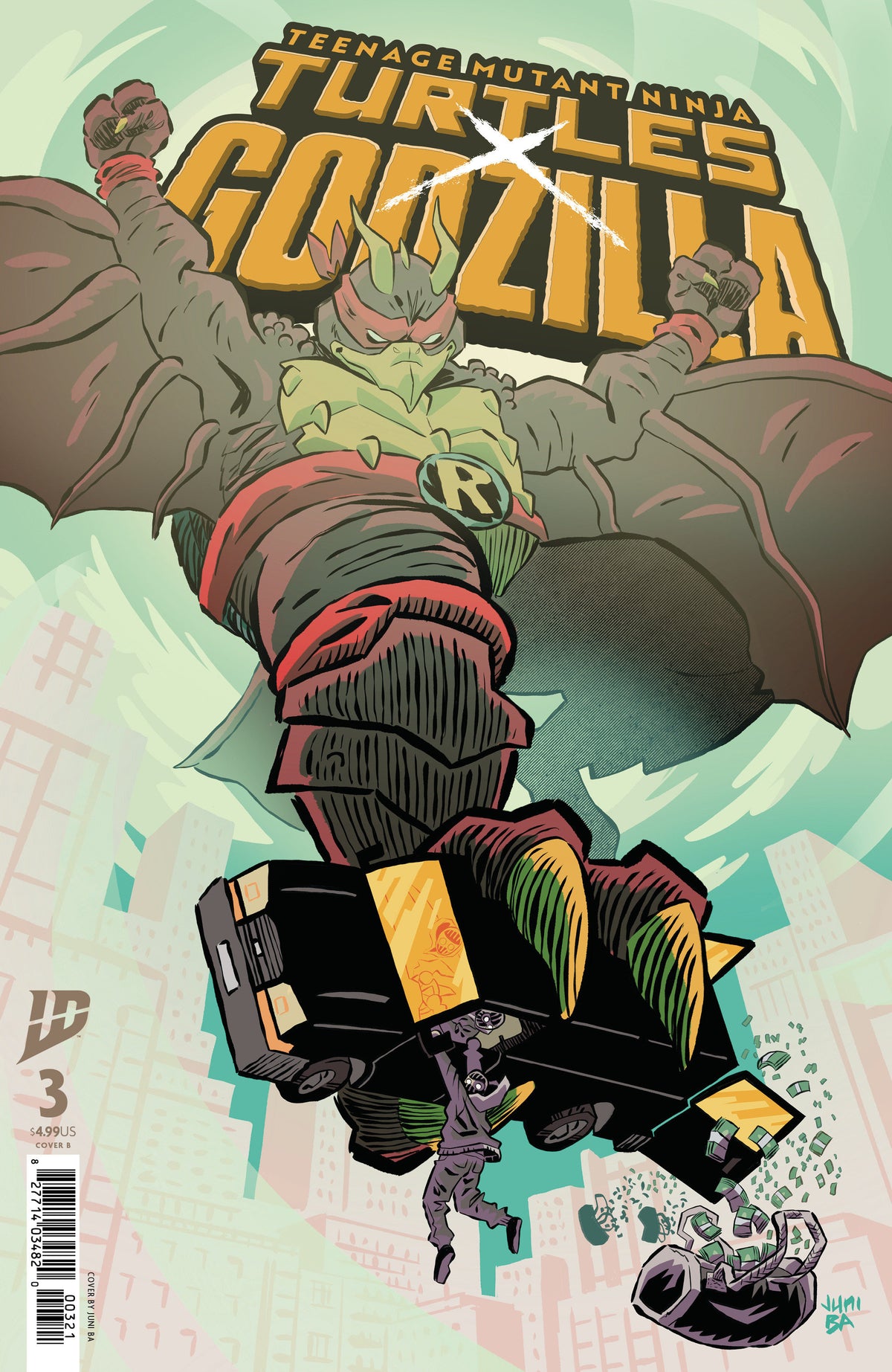 Stock Photo of  Teenage Mutant Ninja Turtles X Godzilla #3 Variant B (Ba) IDW Publishing Comics sold by Stronghold Collectibles of Acadiana Lafayette, LA