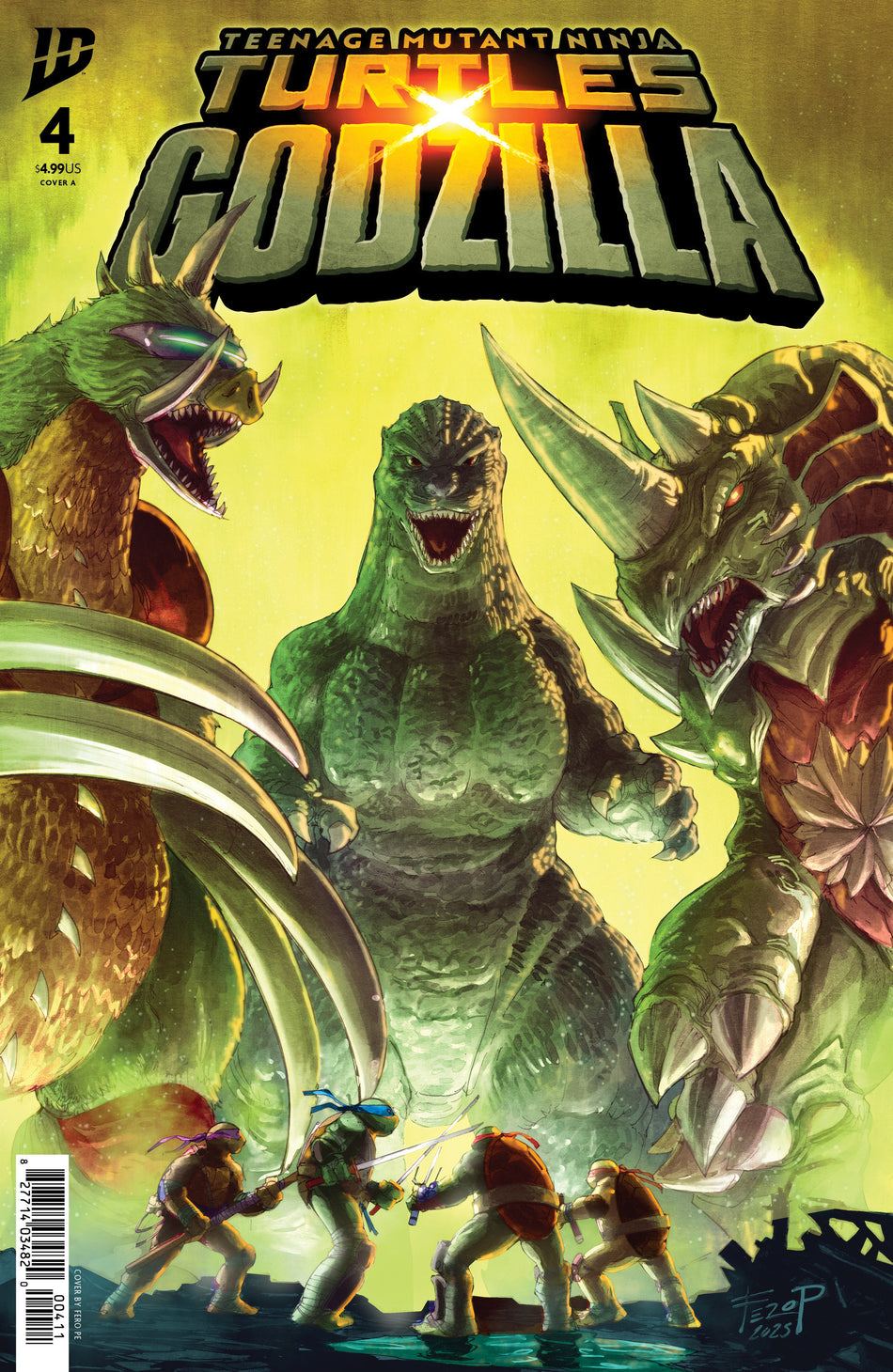Stock Photo of  Teenage Mutant Ninja Turtles X Godzilla #4 Cover A (Pe) IDW Publishing Comics sold by Stronghold Collectibles of Acadiana Lafayette, LA
