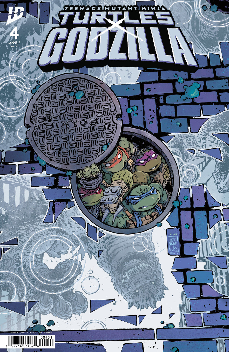 Stock Photo of  Teenage Mutant Ninja Turtles X Godzilla #4 Variant C (Corona) IDW Publishing Comics sold by Stronghold Collectibles of Acadiana Lafayette, LA