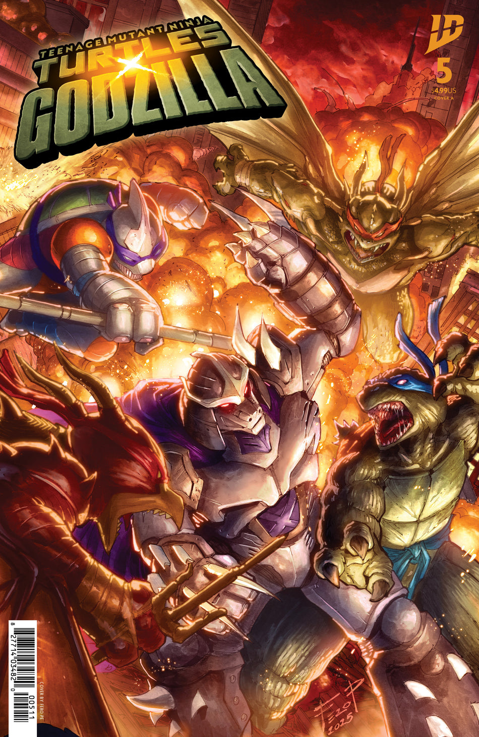 Stock Photo of  Teenage Mutant Ninja Turtles X Godzilla #5 Cover A (Pe) IDW Publishing Comics sold by Stronghold Collectibles of Acadiana Lafayette, LA