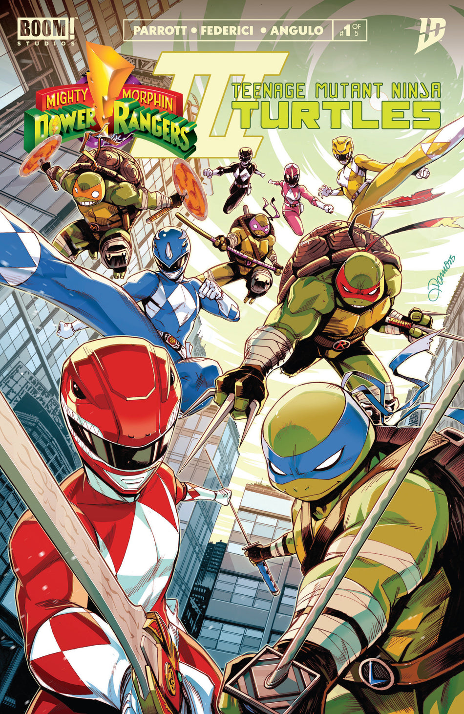 Stock Photo of Mighty Morphin Power Rangers/ Teenage Mutant Ninja Turtles III #1 A Main Dressed Zonno Boom! Studios Comics sold by Stronghold Collectibles of Acadiana Lafayette, LA