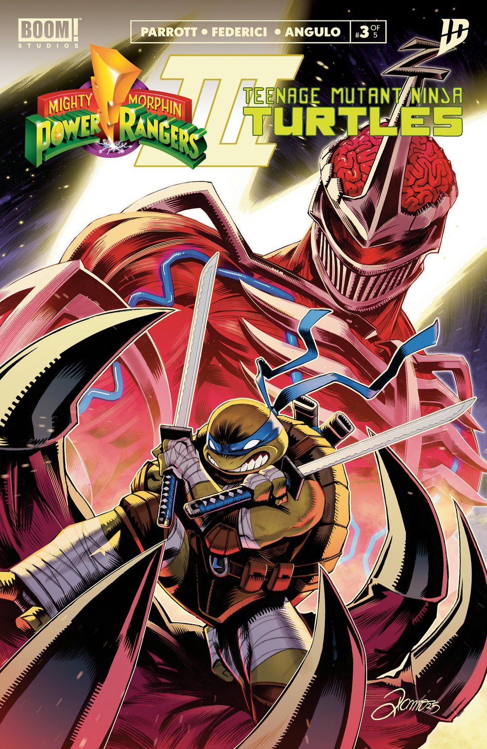 Stock Photo of  Mighty Morphin Power Rangers/Teenage Mutant Ninja Turtles III #3 A Main (Dressed, Zonno) Boom! Studios Comics sold by Stronghold Collectibles of Acadiana Lafayette, LA