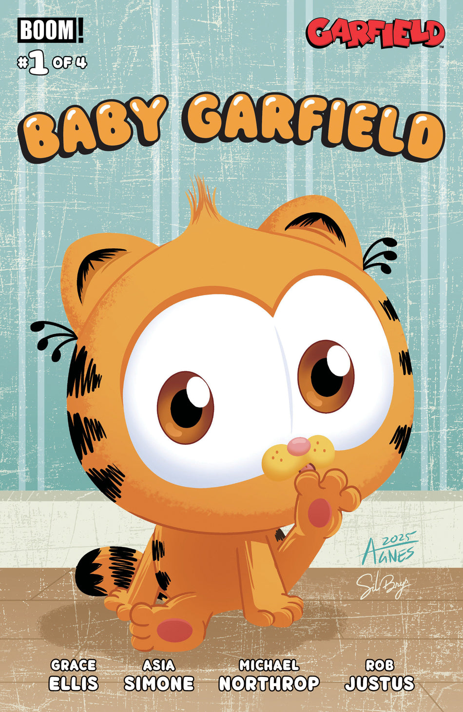 Stock Photo of  Baby Garfield #1 A Main (Dressed, Garbowska) Boom! Entertainment Comics sold by Stronghold Collectibles of Acadiana Lafayette, LA