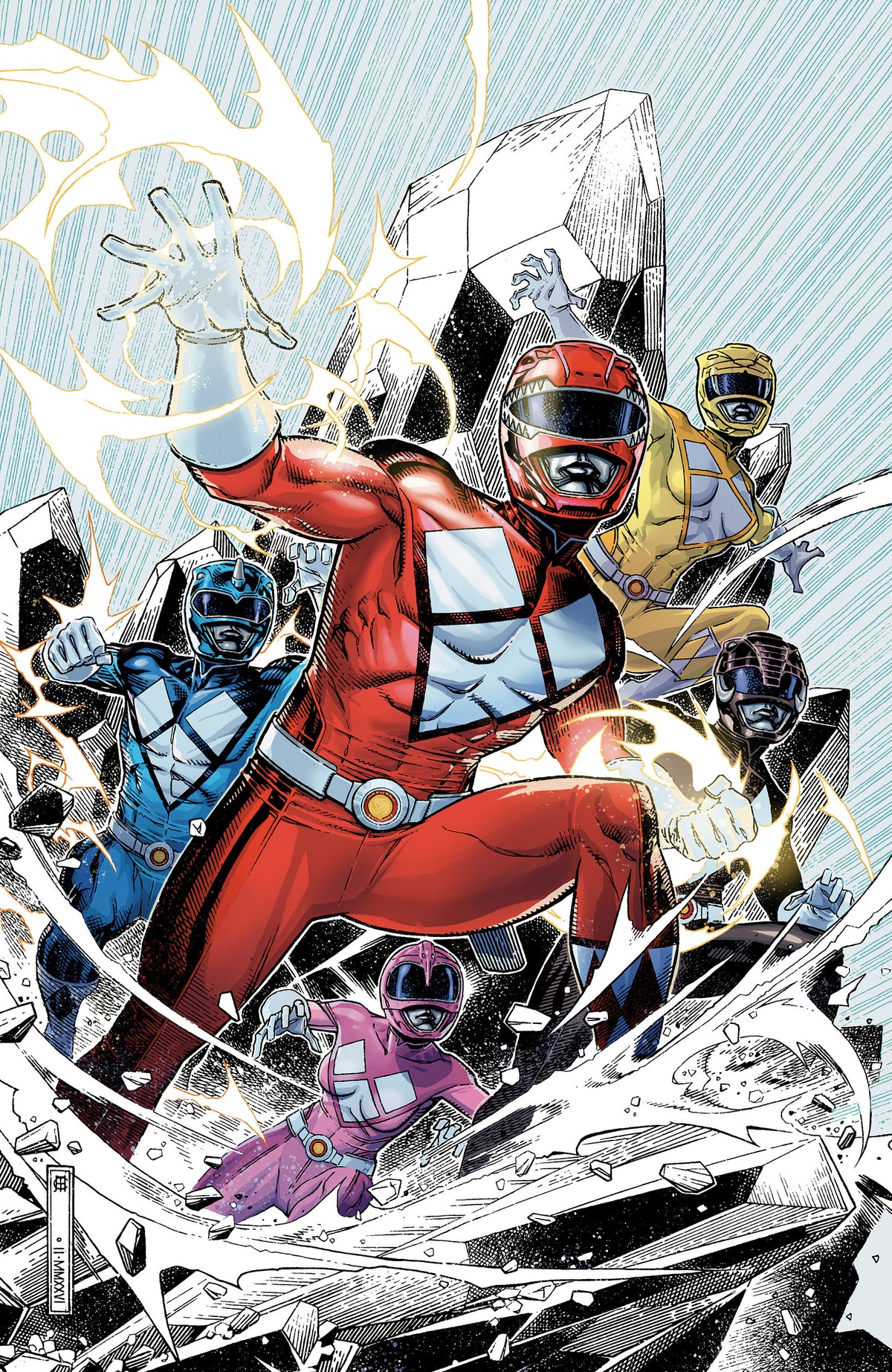 Stock Photo of  Mighty Morphin Power Rangers (2026) #1 E Foil Variant (Full Art, Foil, Cheung) Boom! Entertainment Comics sold by Stronghold Collectibles of Acadiana Lafayette, LA