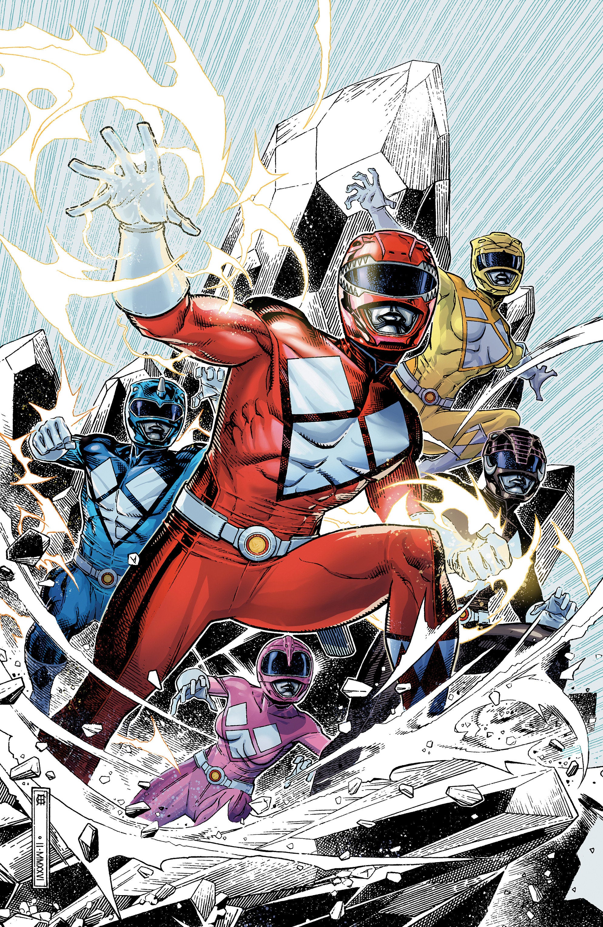 Stock Photo of  Mighty Morphin Power Rangers (2026) #1 E Foil Variant (Full Art, Foil, Cheung) Boom! Entertainment Comics sold by Stronghold Collectibles of Acadiana Lafayette, LA