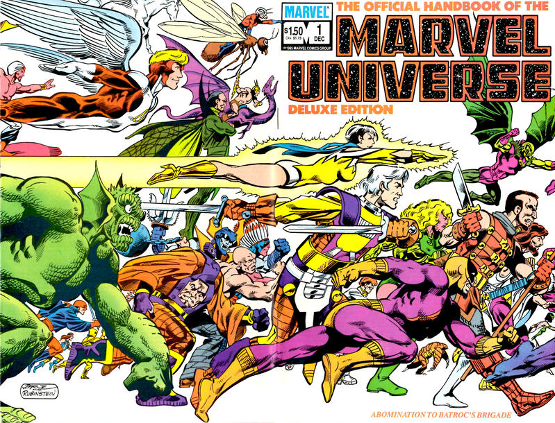 The Official Handbook of the Marvel Universe Deluxe Edition 1985 #1 - high grade - $4.99