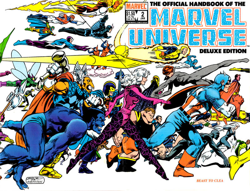 The Official Handbook of the Marvel Universe Deluxe Edition 1985 #2 Direct ed. - high grade - $4.99
