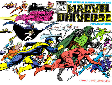 The Official Handbook of the Marvel Universe Deluxe Edition 1985 #3 Direct ed. - high grade - $4.99