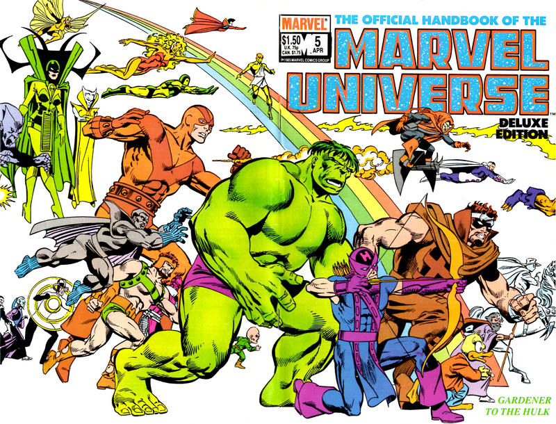 The Official Handbook of the Marvel Universe Deluxe Edition 1985 #5 Direct ed. - high grade - $4.99