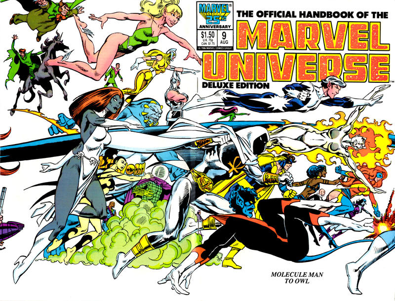The Official Handbook of the Marvel Universe Deluxe Edition 1985 #9 Direct ed. - high grade - $4.99