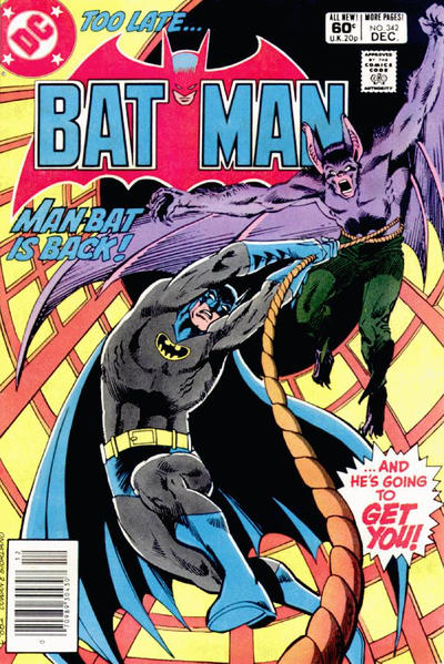 Batman 1940 #342 Newsstand ed. - back issue - $342.00