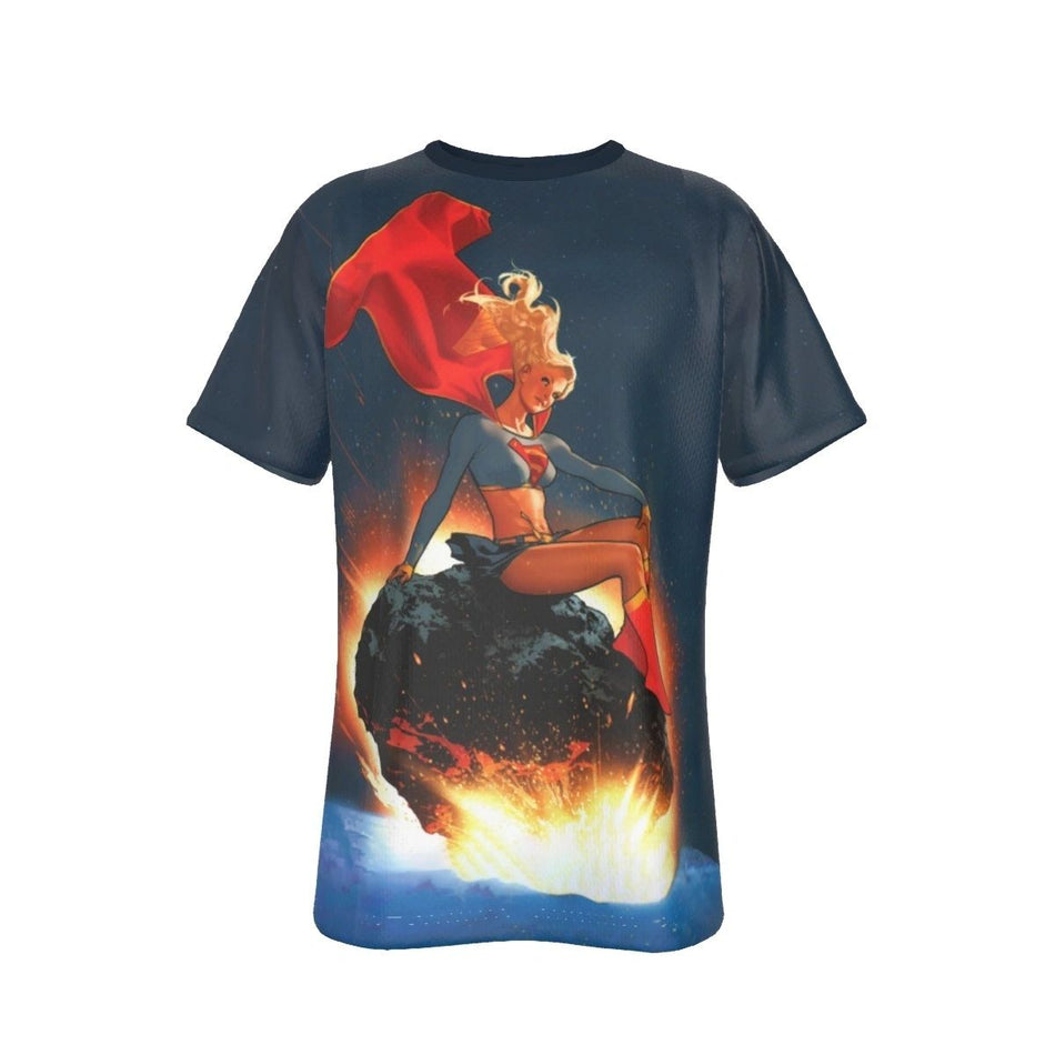 SUPERGIRL COVER ALL OVER PRINT SHIRT AND TANK - ADAM HUGHS ART